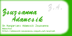 zsuzsanna adamcsik business card